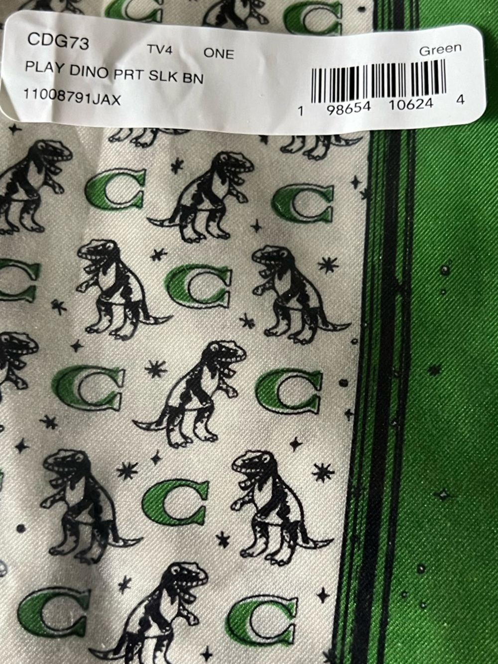 Coach Dino Print Bandana NWT in packaging - Picture 3 of 4